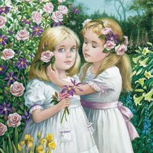 Схема вышивки «девочки»