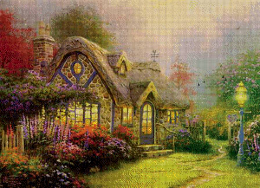 домик - пейзаж, домик - предпросмотр