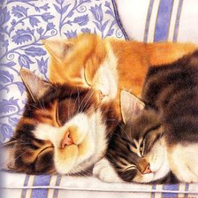 Схема вышивки «Котята»