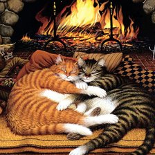 Схема вышивки «У камина»