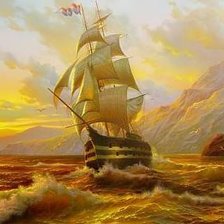 Схема вышивки «Корабль»