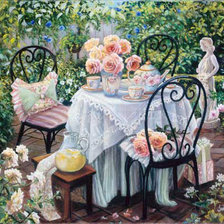 Схема вышивки «В саду»