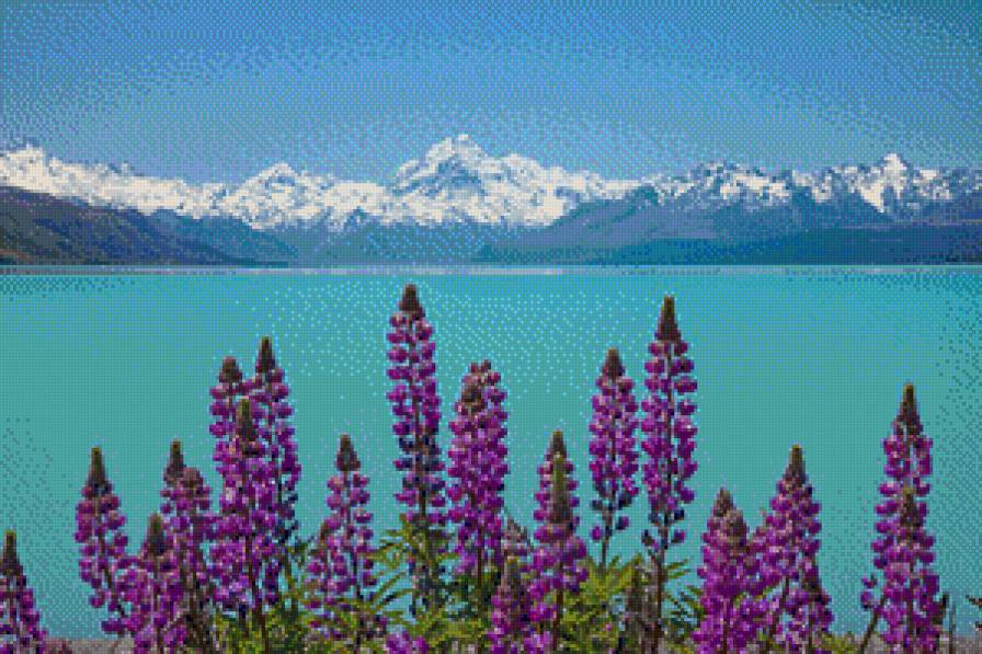 Горное озеро - природа, горы, пейзаж, лето, озеро - предпросмотр