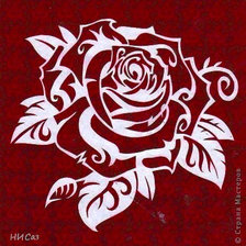 Схема вышивки «роза»