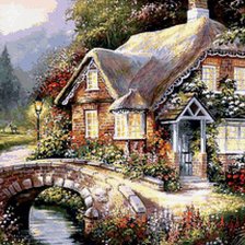 Схема вышивки «домик»