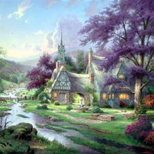 Схема вышивки «пейзаж»