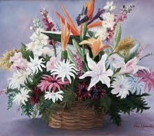 Схема вышивки «Корзина с цветами»