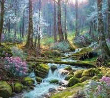 Схема вышивки «Весна в лесу»