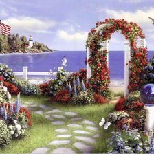 Схема вышивки «пейзаж»