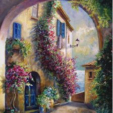 Схема вышивки «Дворик 5»