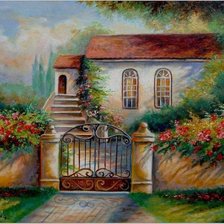 Схема вышивки «Дворик 6»