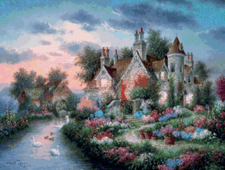 пейзаж - пейзаж, дом, природа - предпросмотр