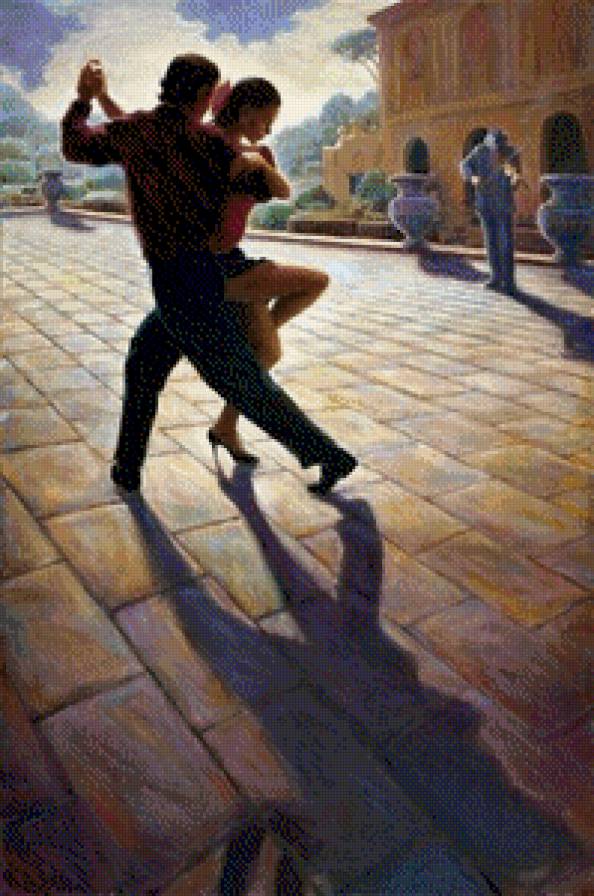 Вечернее танго - вечер, танго, пара, танец - предпросмотр