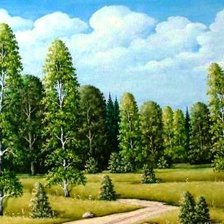 Схема вышивки «лесная опушка»