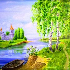 Схема вышивки «пейзаж»