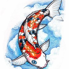 Схема вышивки «Карп»