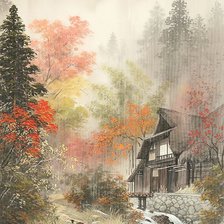 Схема вышивки «Японская живопись»