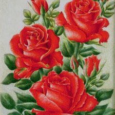 Схема вышивки «алые розы»