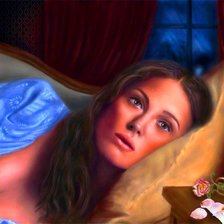 Схема вышивки «девушка со свечей»