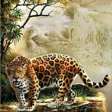 Схема вышивки «Леопард»