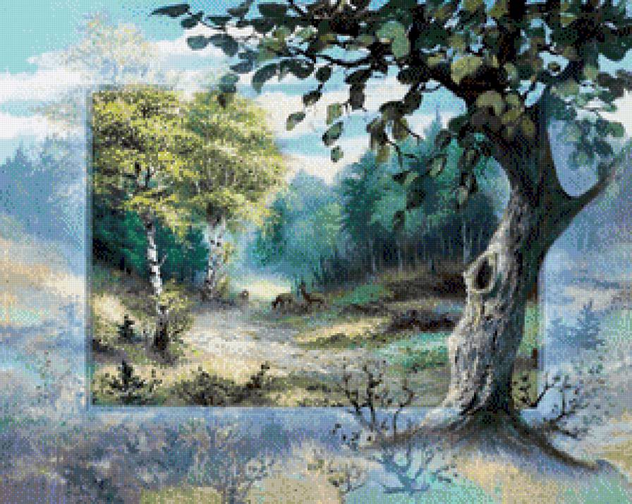 художник Рейнт Висаар - картина, лето, пейзаж, природа - предпросмотр