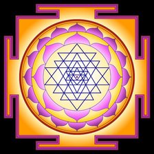 Схема вышивки «Шри янтра»