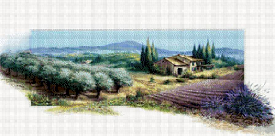 художник Рейнт Висаар - природа, пейзаж, картина, лето, лаванда - предпросмотр