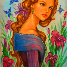 Схема вышивки «девушка»