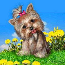 Схема вышивки «милый щеночек»