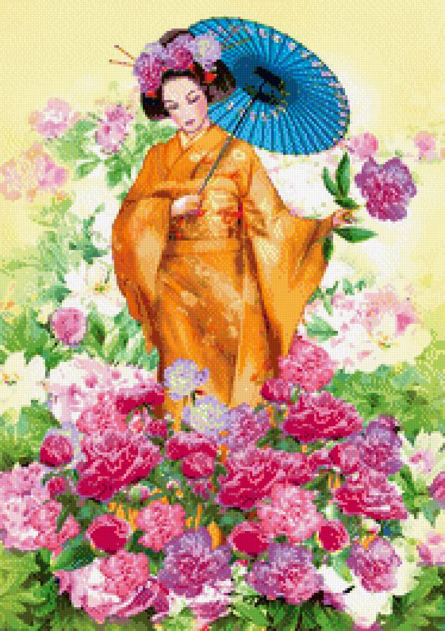 женский образ - восток, девушка, женщина, люди, портрет, азия, гейша, девушки - предпросмотр