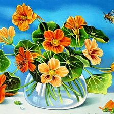 Схема вышивки «натюрморт с цветами»