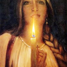 Схема вышивки «Девушка»