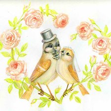 Схема вышивки «воробушки»