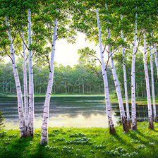 Схема вышивки «Летний пейзаж»