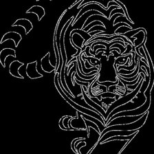 Схема вышивки «тигр»