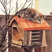 Схема вышивки «новый жилец»