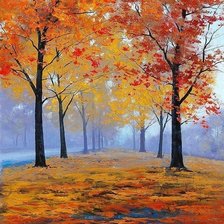 Схема вышивки «Осень золотая»