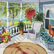 Схема вышивки «На веранде»