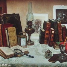 Схема вышивки «книжный натюрморт»