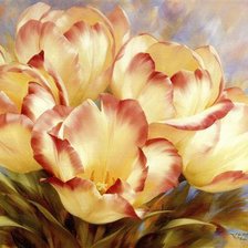 Схема вышивки «Тюльпаны»