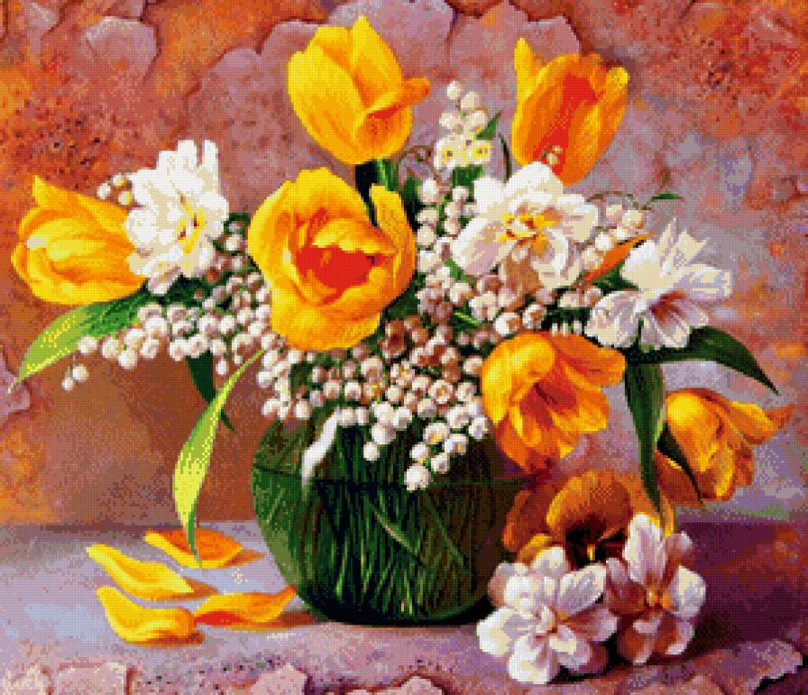 букет - цветы, букет, картина - предпросмотр