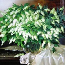 Схема вышивки «букет черемухи»