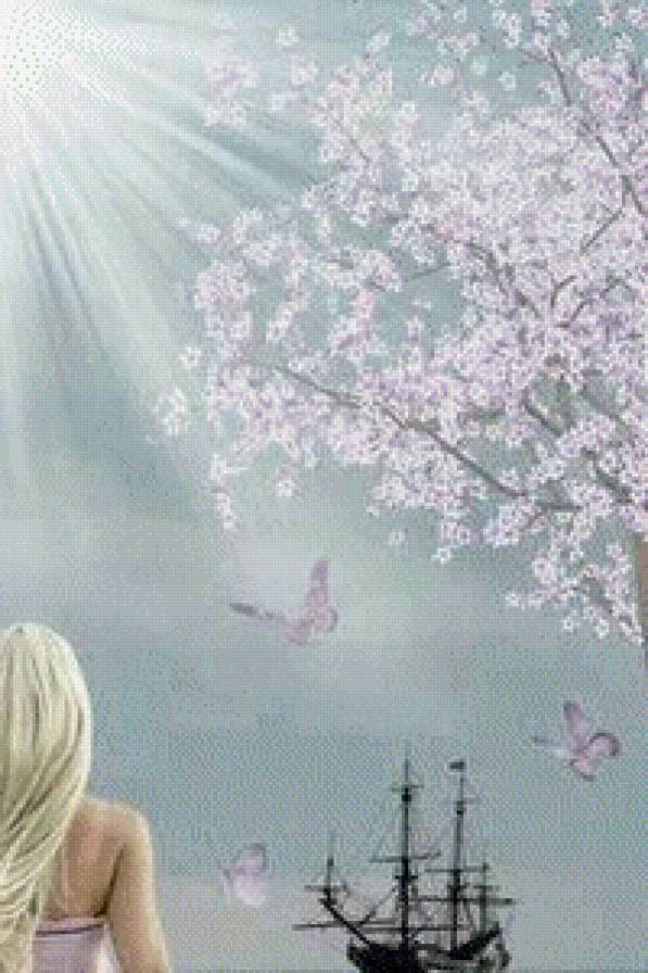 "В ожидании" часть 2 верх - море, корабль, девушка - предпросмотр