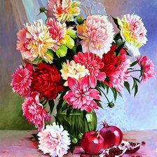 Схема вышивки «натюрморт с гранатом»