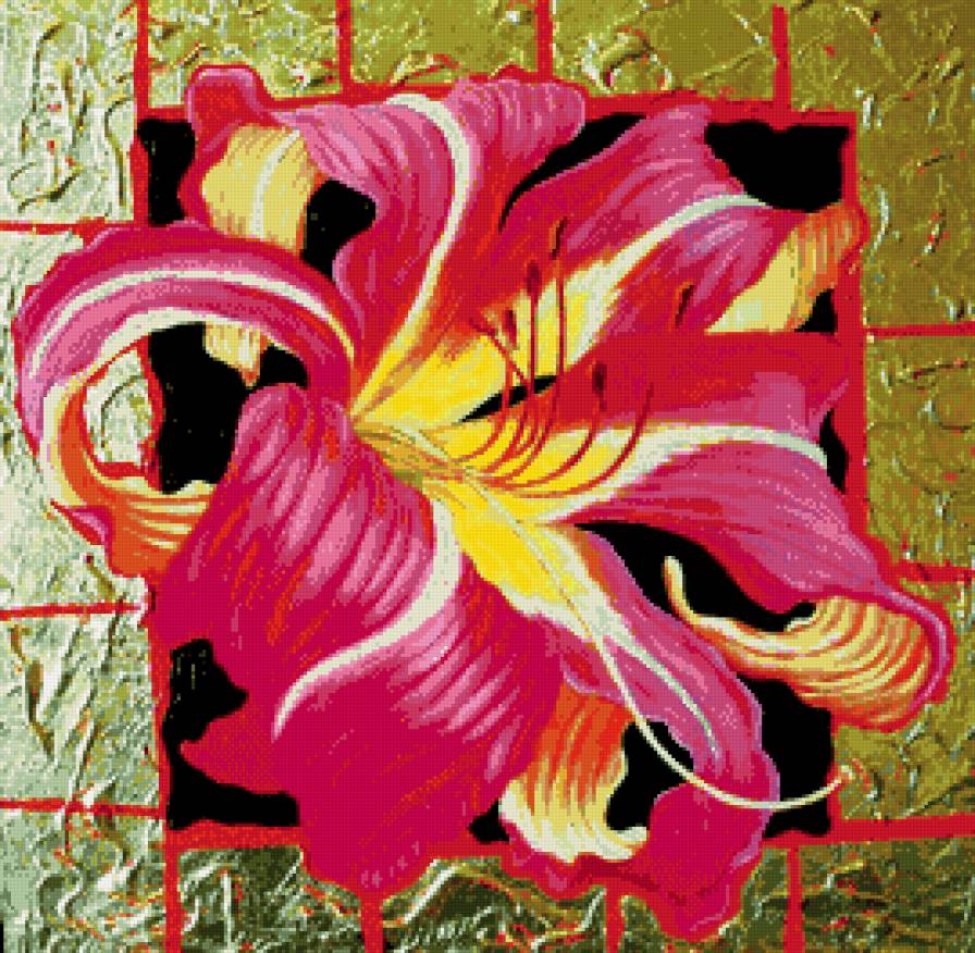 подушка лилия - пано, цветы, подушка - предпросмотр