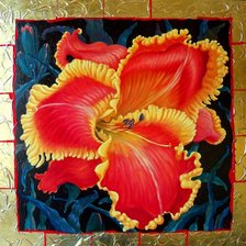 Схема вышивки «подушка лилейник»