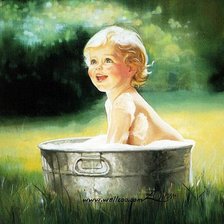 Схема вышивки «дите в ванне»