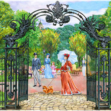 Схема вышивки «в парке»