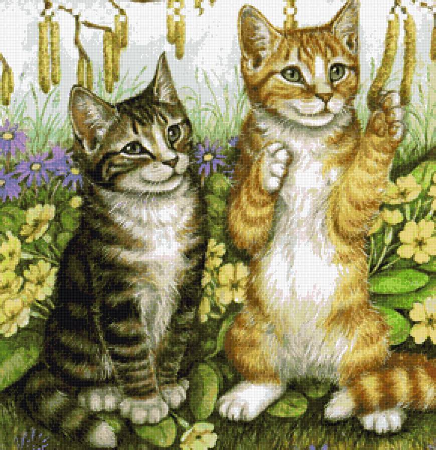 парочка - котики, котята, коты - предпросмотр