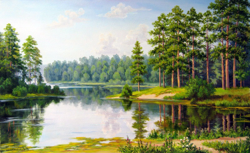 лес, река, берег - оригинал